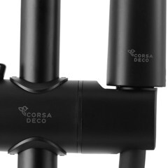 Душевая система Corsa Deco AX с верхним душем с лейкой с изливом черная (SSFAX250SB) - фото 14