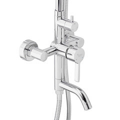 Душевая система Corsa Deco AX с верхним душем с лейкой с изливом хром (SSFAX250S) - фото 22