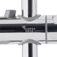 Душевая система Corsa Deco AX с верхним душем с лейкой с изливом хром (SSFAX250S) - фото 14