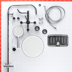 Душевая система Corsa Deco AX с верхним душем с лейкой с изливом хром (SSFAX250S) - фото 11