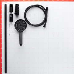 Душевой комплект Corsa Deco CX со шлангом со стойкой черный (SSETCX125SB) - фото 2