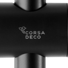 Душевой комплект Corsa Deco CX со шлангом со стойкой черный (SSETCX130QB) - фото 4