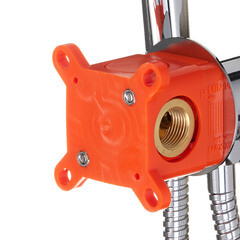 Смеситель с гигиеническим душем встраиваемый Corsa Deco со скрытой частью в комплекте хром (HF001) - фото 6