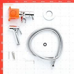 Смеситель с гигиеническим душем встраиваемый Corsa Deco со скрытой частью в комплекте хром (HF001) - фото 2