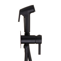 Смеситель с гигиеническим душем встраиваемый Corsa Deco со скрытой частью в комплекте черный (HF001B) - фото 8