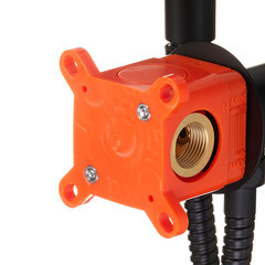 Смеситель с гигиеническим душем встраиваемый Corsa Deco со скрытой частью в комплекте черный (HF001B) - фото 6