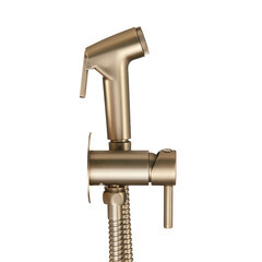 Смеситель с гигиеническим душем встраиваемый Corsa Deco со скрытой частью в комплекте матовое золото (HF001G) - фото 8