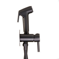 Смеситель с гигиеническим душем встраиваемый Corsa Deco со скрытой частью в комплекте графит (HF001MG) - фото 8