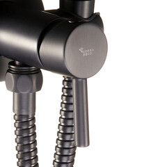 Смеситель с гигиеническим душем встраиваемый Corsa Deco со скрытой частью в комплекте графит (HF001MG) - фото 7