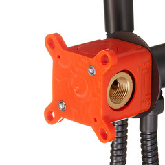 Смеситель с гигиеническим душем встраиваемый Corsa Deco со скрытой частью в комплекте графит (HF001MG) - фото 6