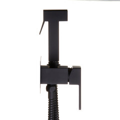 Смеситель с гигиеническим душем встраиваемый Corsa Deco со скрытой частью в комплекте черный (HF002B) - фото 8