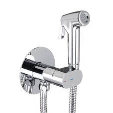 Смеситель с гигиеническим душем встраиваемый Corsa Deco со скрытой частью в комплекте хром (HF003)
