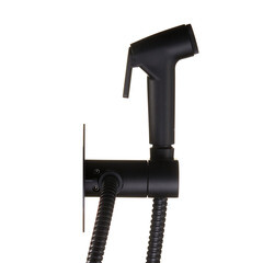 Смеситель с гигиеническим душем встраиваемый Corsa Deco со скрытой частью в комплекте черный (HF003B) - фото 8