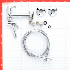 Смеситель с гигиеническим душем Corsa Deco хром (HF005) - фото 2