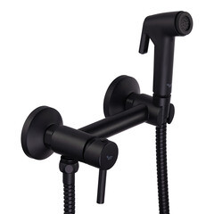 Смеситель с гигиеническим душем Corsa Deco черный (HF005B)