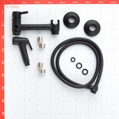 Смеситель с гигиеническим душем Corsa Deco черный (HF005B) - фото 2