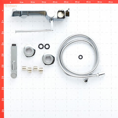 Смеситель с гигиеническим душем Corsa Deco с держателем хром (HF007W) - фото 2