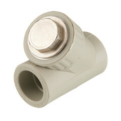 Изображение товара Фильтр полипропиленовый Valfex косой 32 мм В/В сетчатый серый (10141032Г)