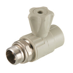 Кран шаровой полипропиленовый Valfex 25 мм х 3/4 НР(ш) с американкой прямой серый (10149025Г) - фото 4