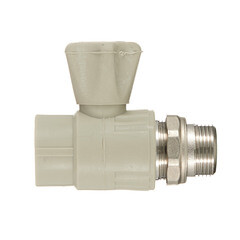 Кран шаровой полипропиленовый Valfex 25 мм х 3/4 НР(ш) с американкой прямой серый (10149025Г) - фото 3