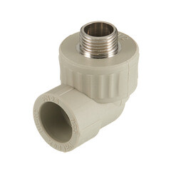 Угол полипропиленовый Valfex комбинированный 25 мм х 1/2 НР(ш) серый (10126125Г) - фото 1