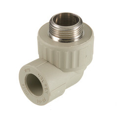 Изображение товара Угол полипропиленовый Valfex комбинированный 20 мм х 3/4 НР(ш) серый (10126220Г)