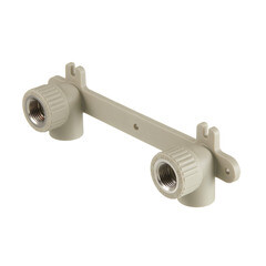 Водорозетка полипропиленовая Valfex двойная 20 мм х 1/2 ВР(г) на планке серая (10124020Г) - фото 1