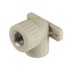 Изображение товара Угол полипропиленовый Valfex комбинированный с креплением 25 мм х 1/2 ВР(г) серый (10120025Г)