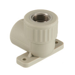 Угол полипропиленовый Valfex комбинированный с креплением 25 мм х 1/2 ВР(г) серый (10120025Г) - фото 3