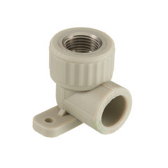 Угол полипропиленовый Valfex комбинированный с креплением 20 мм х 1/2 ВР(г) серый (10120020Г) - фото 4