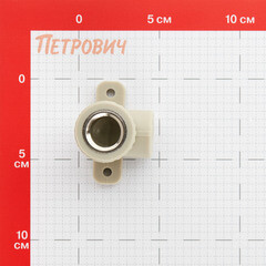 Угол полипропиленовый Valfex комбинированный с креплением 20 мм х 1/2 ВР(г) серый (10120020Г) - фото 2
