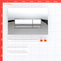 Клавиша смыва для инсталляций Vitra Root Square хром (740-2380) - фото 2