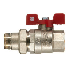 Кран шаровой латунный Stout SVB 1 ВР(г) х 1 НР(ш) полнопроходной бабочка со сгоном прямой (SVB-1007-200025) - фото 5