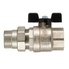 Кран шаровой латунный Stout SVB 1 1/4 ВР(г) х 1 1/4 НР(ш) полнопроходной бабочка со сгоном прямой (SVB-0007-200032) - фото 5