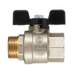 Кран шаровой латунный Stout SVB 1 ВР(г)х 1 НР(ш) полнопроходной бабочка прямой (SVB-0004-200025) - фото 4