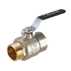 Кран шаровой латунный Stout SVB 1 1/4 ВР(г) х 1 1/4 НР(ш) полнопроходной ручка прямой (SVB-0003-200032) - фото 1