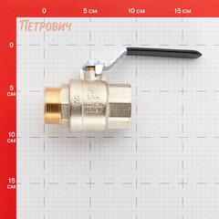 Кран шаровой латунный Stout SVB 1 1/4 ВР(г) х 1 1/4 НР(ш) полнопроходной ручка прямой (SVB-0003-200032) - фото 2