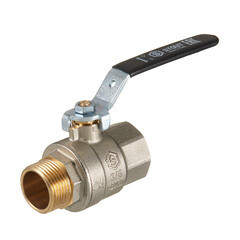 Кран шаровой латунный Stout SVB 3/4 ВР(г) х 3/4 НР(ш) полнопроходной ручка прямой (SVB-0003-200020) - фото 1