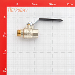 Кран шаровой латунный Stout SVB 1/2 ВР(г) х 1/2 НР(ш) полнопроходной ручка прямой (SVB-0003-200015) - фото 2