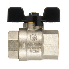 Кран шаровой латунный Stout SVB 1 ВР(г) х 1 ВР(г) полнопроходной бабочка прямой (SVB-0002-200025) - фото 4