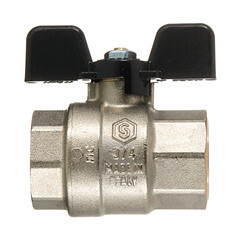 Кран шаровой латунный Stout SVB 3/4 ВР(г) х 3/4 ВР(г) полнопроходной бабочка прямой (SVB-0002-200020) - фото 4