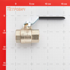 Кран шаровой латунный Stout SVB 1 ВР(г )х 1 ВР(г) полнопроходной ручка прямой (SVB-0001-200025) - фото 2