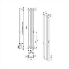 Полотенцесушитель электрический Indigo Style Pro 1200х180 мм 165 Вт с терморегулятором серебристый - фото 2
