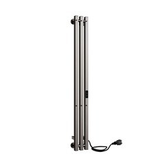 Изображение товара Полотенцесушитель электрический Indigo Style Pro 1200х130 мм 107 Вт с терморегулятором оружейная сталь