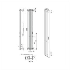Полотенцесушитель электрический Indigo Style Pro 1200х130 мм 107 Вт с терморегулятором графит металлик - фото 2