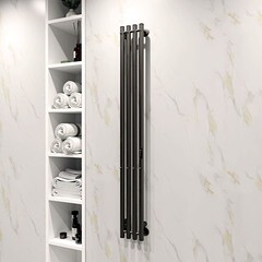 Полотенцесушитель электрический Indigo Style 1200х182 мм 65 Вт с терморегулятором оружейная сталь - фото 3