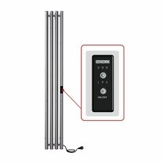 Полотенцесушитель электрический Indigo Style 1200х182 мм 65 Вт с терморегулятором графит металлик - фото 9