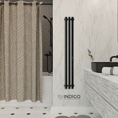 Полотенцесушитель электрический Indigo Style 1200х132 мм 65 Вт с терморегулятором черный муар - фото 4