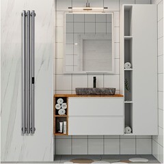 Полотенцесушитель электрический Indigo Style 1200х132 мм 65 Вт с терморегулятором графит металлик - фото 3