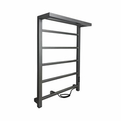 Изображение товара Полотенцесушитель электрический Indigo Forma 800х530 мм 120 Вт с терморегулятором графит металлик